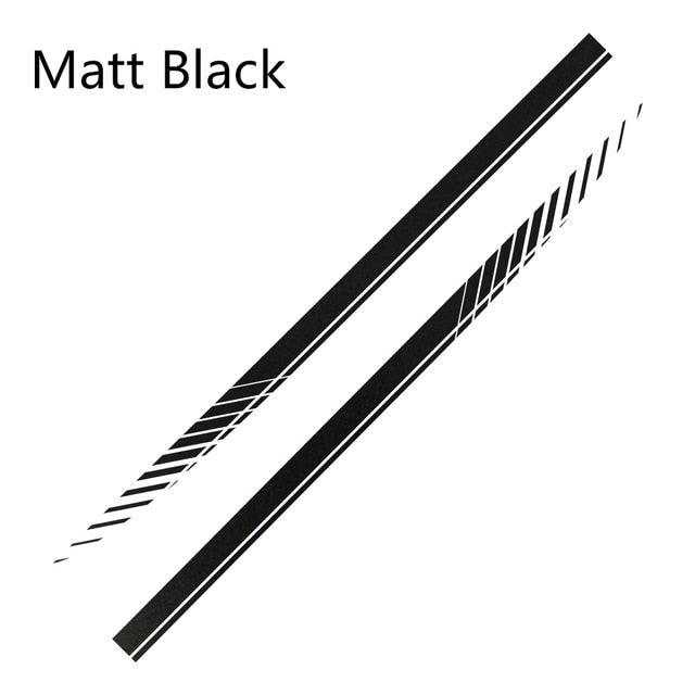 Car Side Skirt Racing Stripe Decals — Vinyl Body Graphics (2 Pcs, Universal)