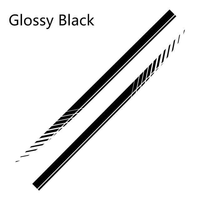 Car Side Skirt Racing Stripe Decals — Vinyl Body Graphics (2 Pcs, Universal)