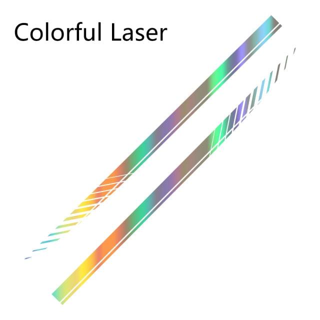 Car Side Skirt Racing Stripe Decals — Vinyl Body Graphics (2 Pcs, Universal)