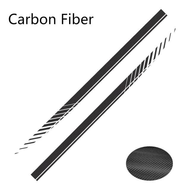 Car Side Skirt Racing Stripe Decals — Vinyl Body Graphics (2 Pcs, Universal)