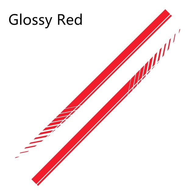 Car Side Skirt Racing Stripe Decals — Vinyl Body Graphics (2 Pcs, Universal)