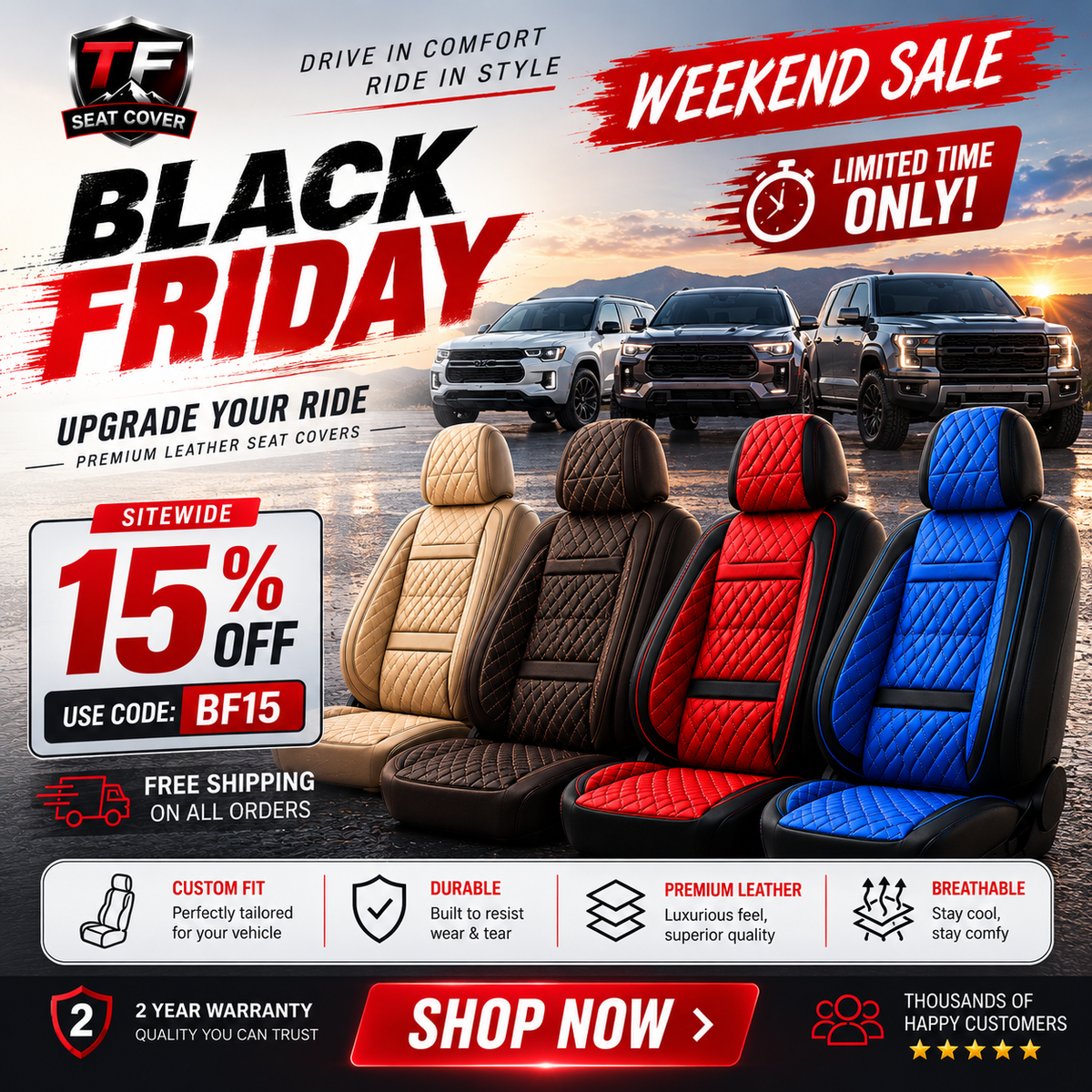 Signature Nappa Leather Seat Covers | Premium Custom Fit