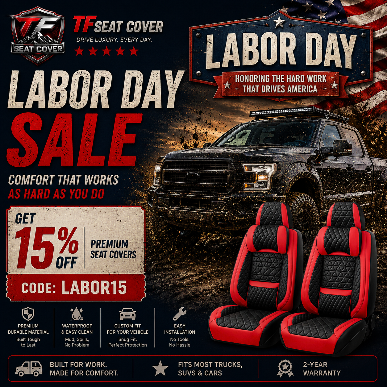 Premium Seat Covers | Custom Fit for Cars, SUVs & Trucks