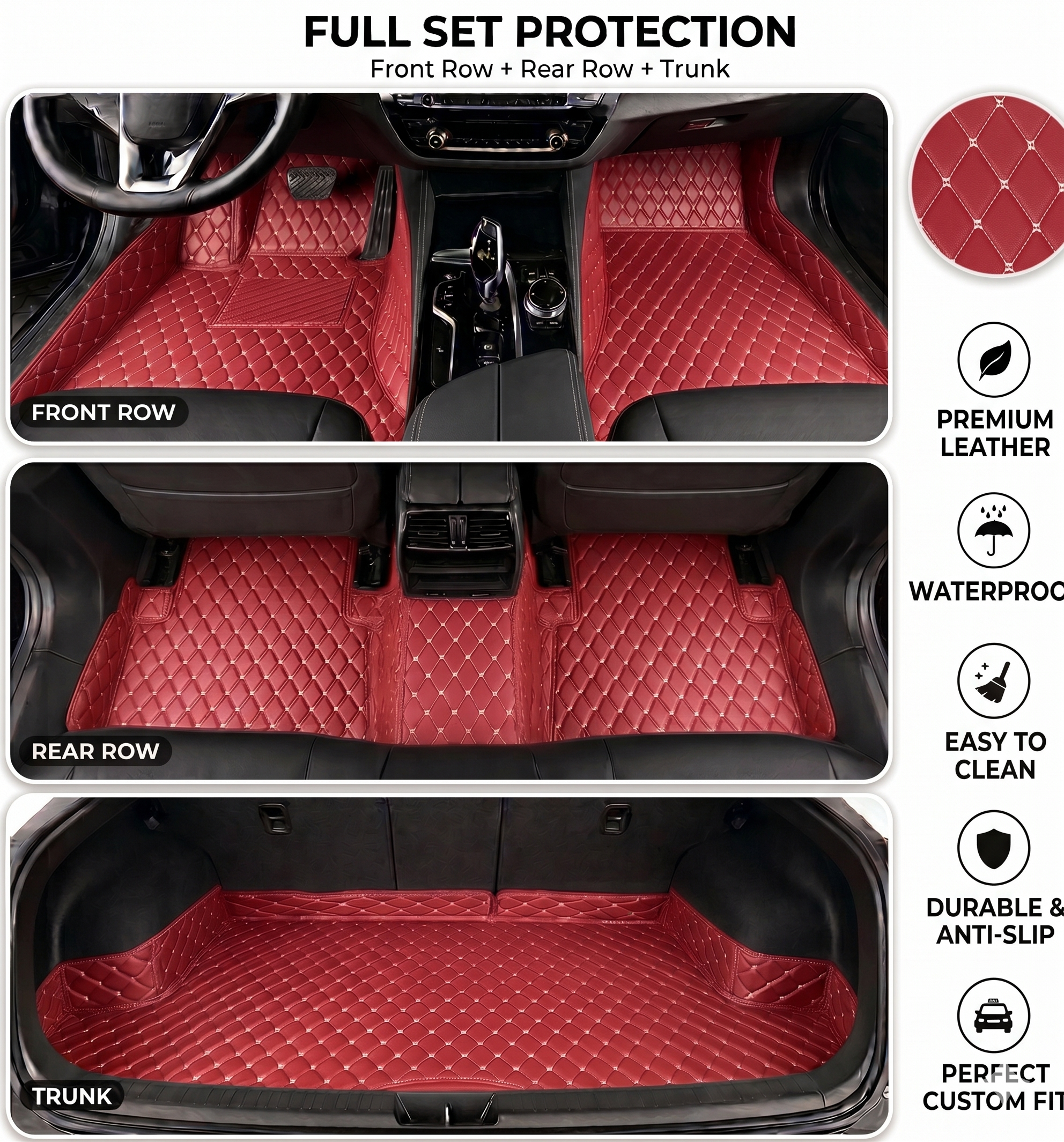Elvie Heavy Duty Universal Fit Car Mats, SUVs, and Trucks