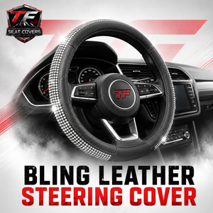 Bling Leather Steering Wheel Cover — Non-Slip, All-Season - main thumbnail 20260723