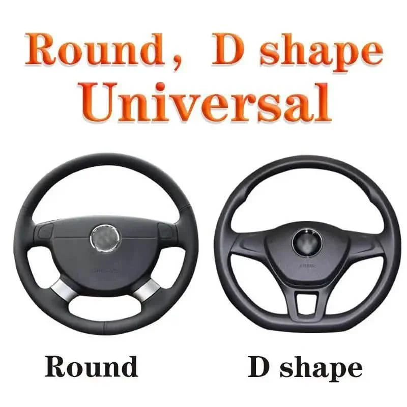 Bling Leather Steering Wheel Cover — Non-Slip, All-Season