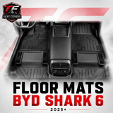 Sharkskin Custom-Fit BYD Shark 6 2025+ 3D TPE All-Weather Floor Mats 1