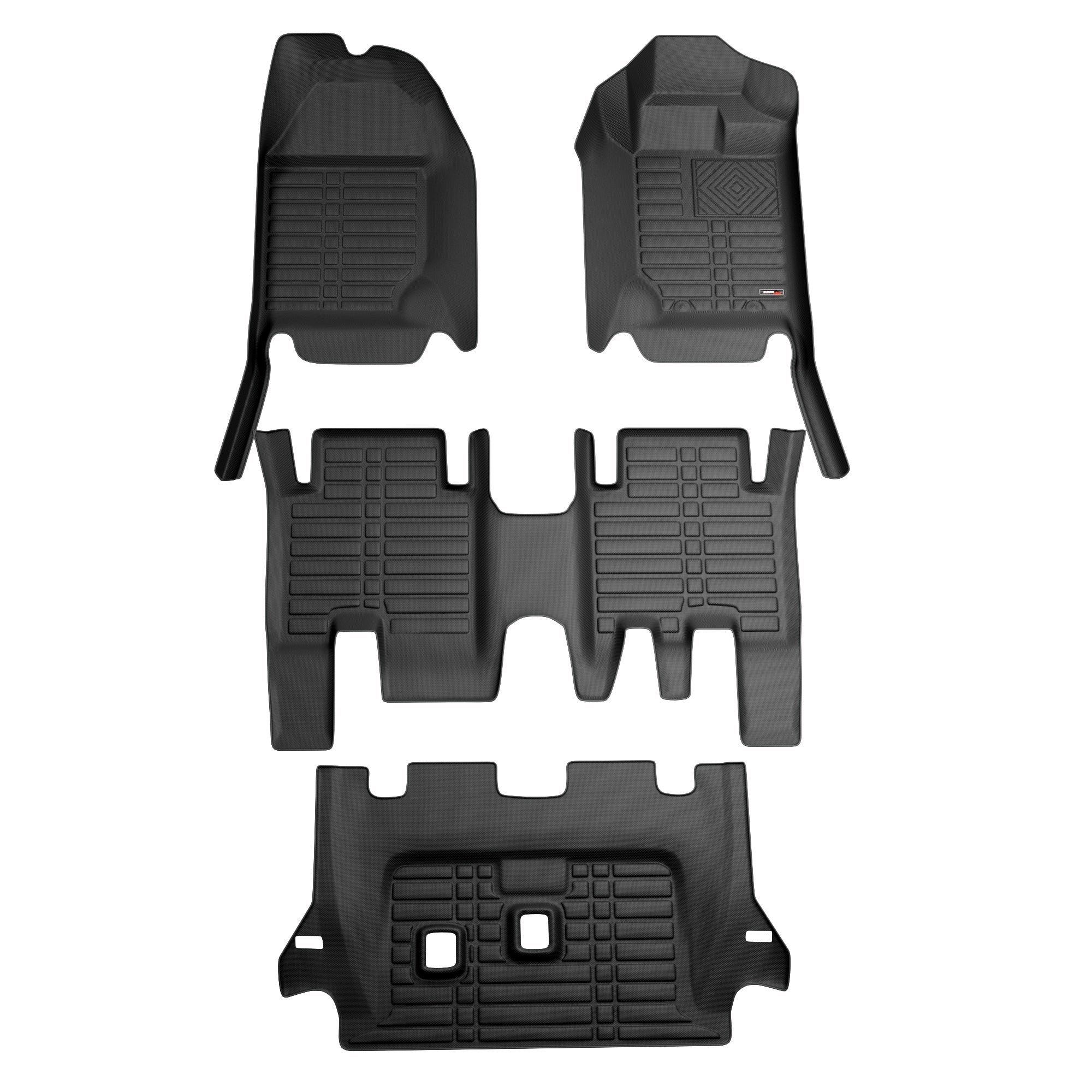 Sharkskin Custom-Fit Isuzu MU-X 3 Rows 2021–2025 All-Weather Floor Mats - main thumbnail 20260723