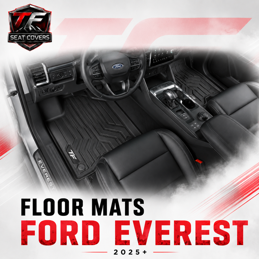 Sharkskin Custom-Fit Ford Everest 2025+ 3D TPE All-Weather Floor Mats