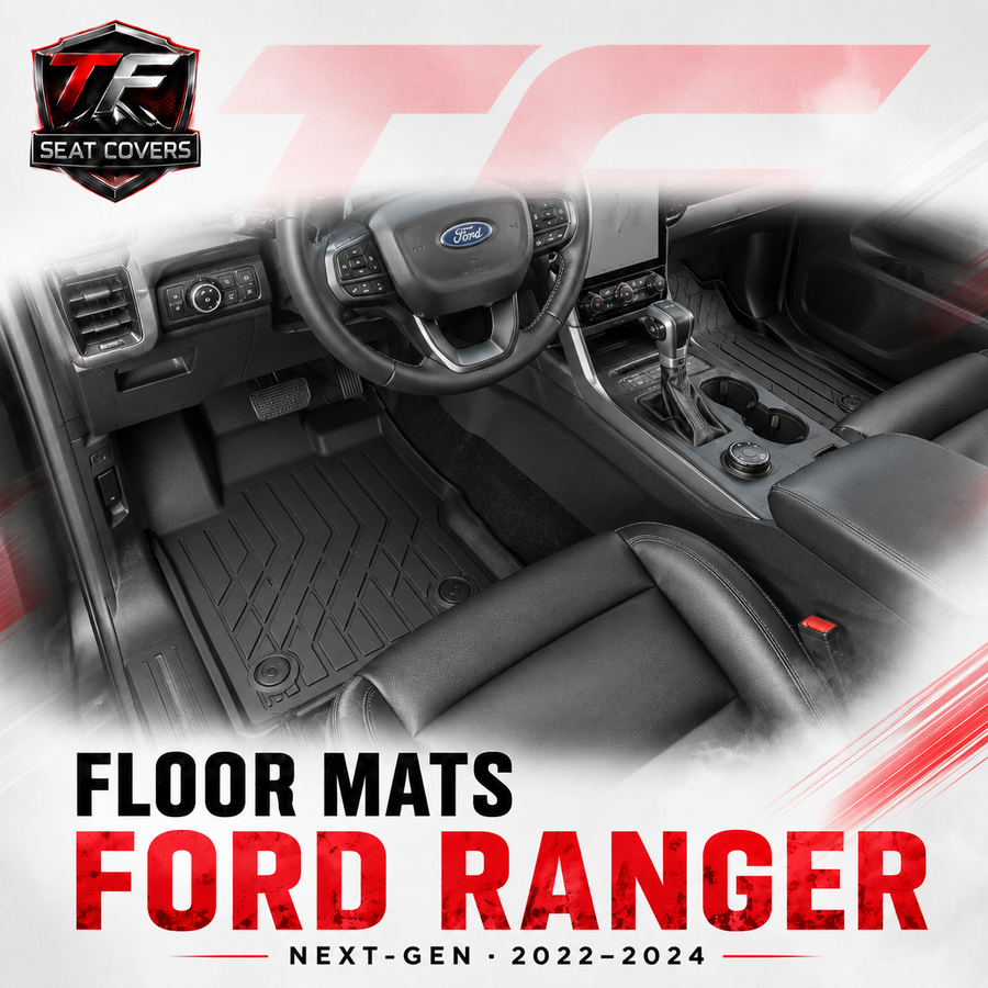 Sharkskin Custom-Fit Ford Ranger Next-Gen 2022–2024 All-Weather Floor Mats
