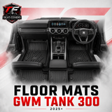 Sharkskin Custom-Fit GWM Tank 300 2025+ 3D TPE All-Weather Floor Mats 1