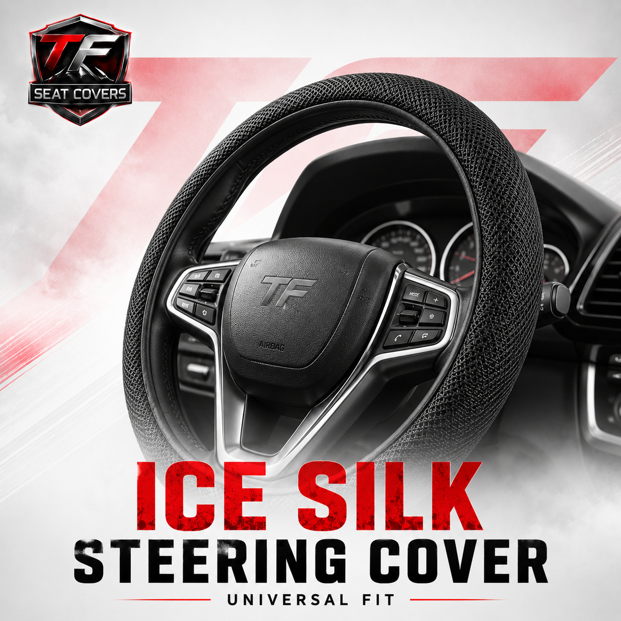 Ice Silk Steering Wheel Cover — Breathable, Non-Slip Microfiber (Universal Fit) - wheel