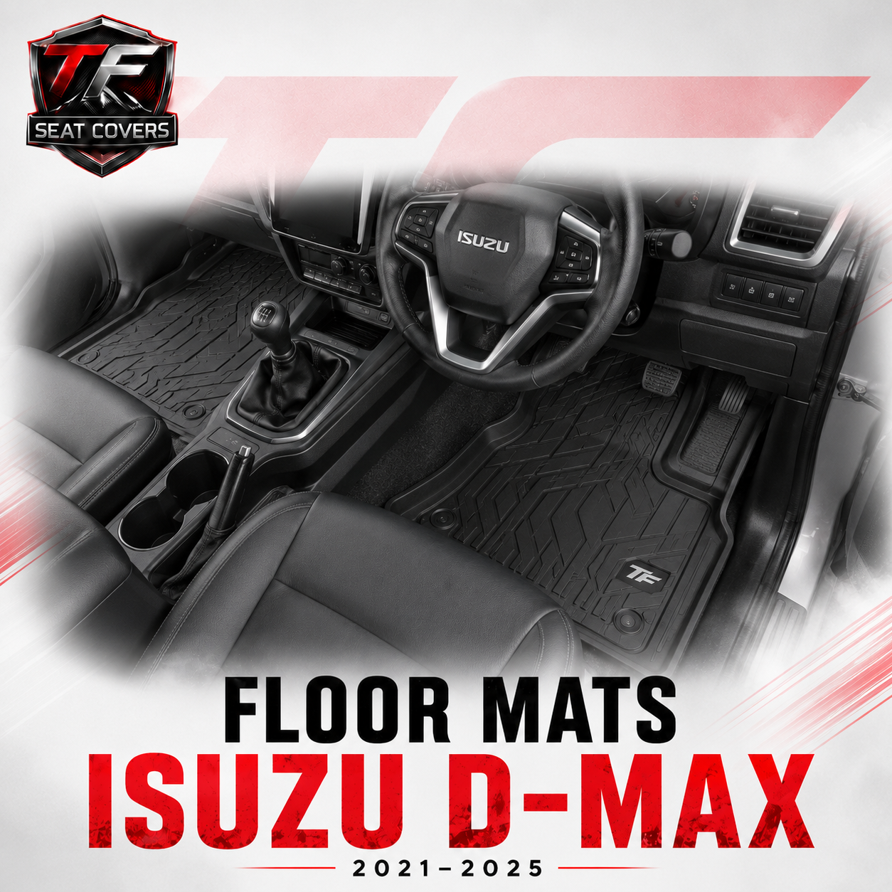 Sharkskin Custom-Fit Isuzu D-MAX 2021–2025 3D TPE All-Weather Floor Mats - main thumbnail 20260723