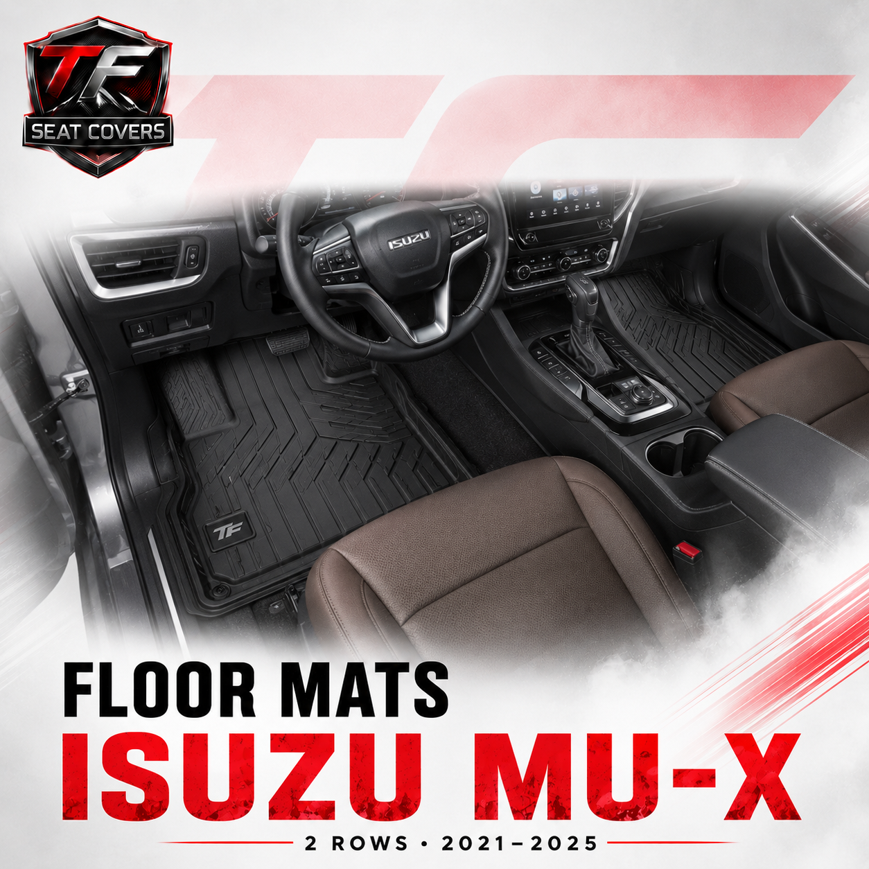 Sharkskin Custom-Fit Isuzu MU-X 2 Rows 2021–2025 All-Weather Floor Mats - main thumbnail 20260723
