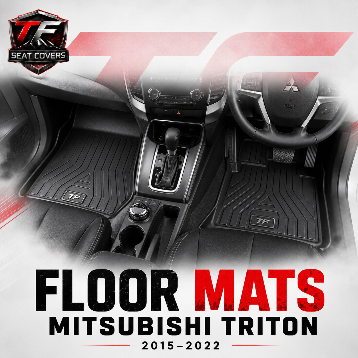 Sharkskin Custom-Fit Mitsubishi Triton 2015–2022 3D TPE All-Weather Floor Mats - main thumbnail 20260723