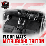 Sharkskin Custom-Fit Mitsubishi Triton 2015-2024 All-Weather Floor Mats 1