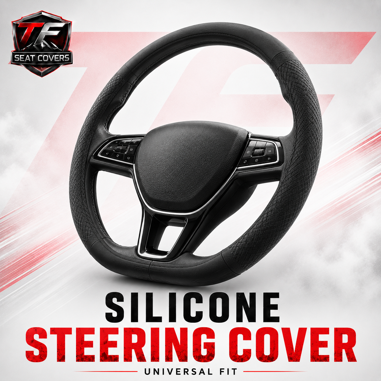 Silicone Steering Wheel Cover — Anti-Slip, Universal Fit - dashboard
