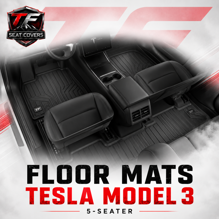Sharkskin Custom-Fit Tesla Model 3 (5-Seater) All-Weather Floor Mats