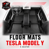 Sharkskin Custom-Fit Tesla Model Y (5-Seater) All-Weather Floor Mats 2