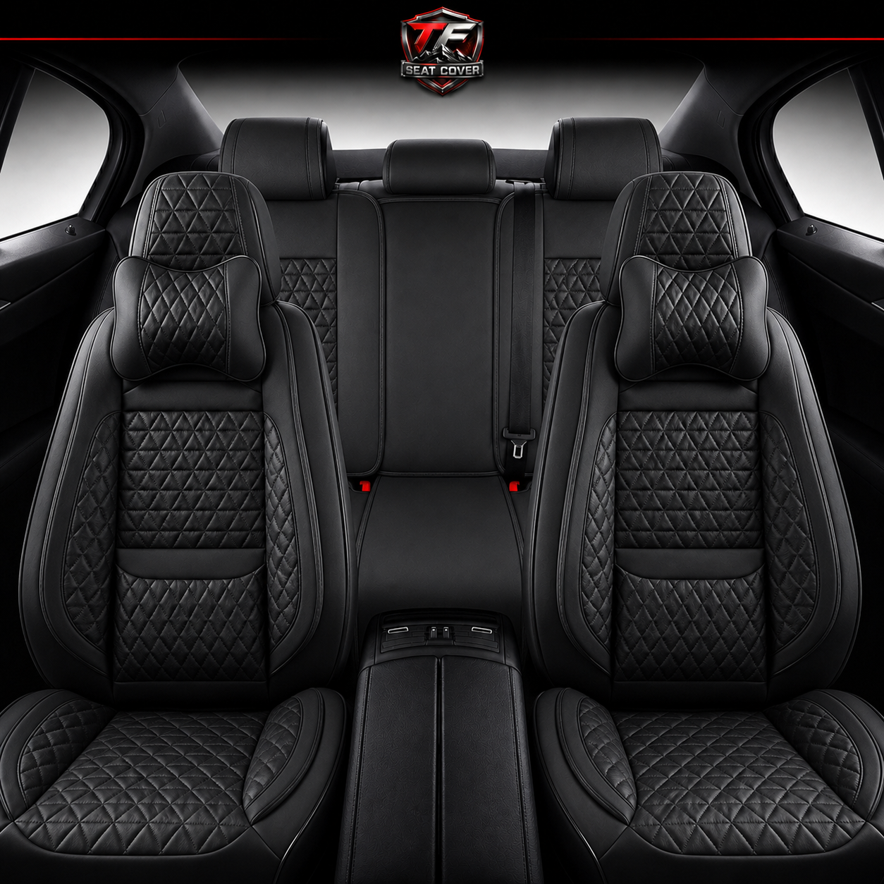 Premium Nappa Leather Seat Covers | Custom Fit for Cars, SUVs & Trucks - Black / Front & Rear Seats variant image 20260723-r4