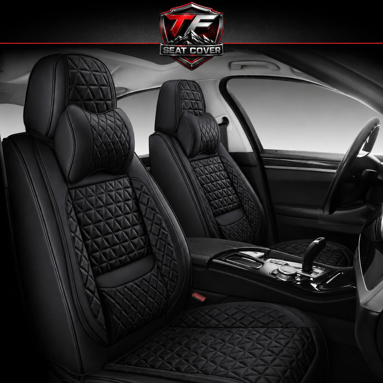 Premium Nappa Leather Seat Covers | Custom Fit for Cars, SUVs & Trucks - Black / Front Seats Only variant image 20260723-r3