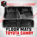Sharkskin Custom-Fit Toyota Camry 2024+ 3D TPE All-Weather Floor Mats 1