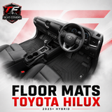 Sharkskin Custom-Fit Toyota Hilux 2025+ Hybrid 3D TPE All-Weather Floor Mats 1