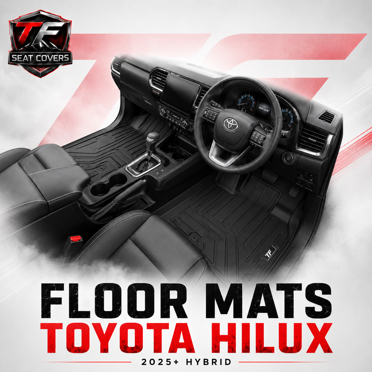 Sharkskin Custom-Fit Toyota Hilux 2025+ Hybrid 3D TPE All-Weather Floor Mats - main thumbnail 20260723